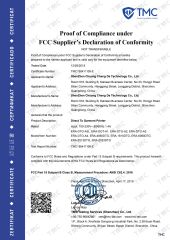 DTG Printer FCC Certification certificate from Shenzhen Chuang Cheng Da Technology Co., Ltd.