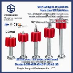 25mm 32mm Shoot Nails Pd Drive Pins with. 300 Head Red Plastic Flute Nail - Tianjin Longshi Fasteners Co., Ltd.