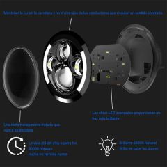 RGB Turn Signals for Wrangler with Yellow and White Two-Color Aperture Skull LED Headlights - Image 5