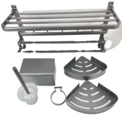 Wall Mounted Space Aluminium Extrusion Bathroom Towel Racks - Image 5