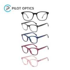 Pilot Optics 2023 Rectangle Oversized Lightweight Anti Blu Light Optical Frames - Image 1