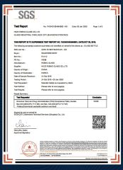SGS certificate of Heze Rising Glass Co., Ltd – certificate photo, supplier certificates section