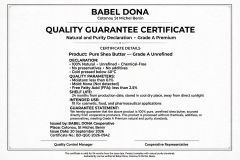 Quality Guarantee Cetificate certificate from ETS VIGNON & FILS SARL