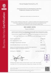 ISO 45001:2018 certificate from Henan Honghai Chemical Co., Ltd.
