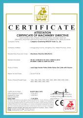 CE Certificate of Lead edge feeder rpinter slotter rotary die cutter with stacker certificate from Cangzhou Quanheng Imp&exp Trade Co., Ltd.