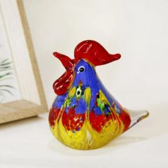 Colorful Art Deco Chicken Ornament Cartoon Design Glass Crafts Knick-Knack for Birthday Gift Decoration - Image 6