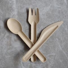 100% Compostable Biodegradable Disposable Tableware Bagasse Sugarcane Dinner Set - Image 1