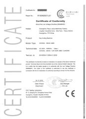 301DGS CE certificate from Guangzhou Panyu Shiji Jielong Machinery Factory