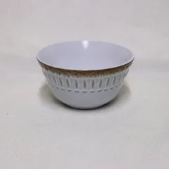 16PCS Stoneware Dinner Set Ceramic Tableware Emboss Line Brown - Image 4