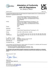 UKCA certificate from Foshan Jingshun Electrical Appliance Co., Ltd.