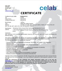 sealing machine certificate from Shandong Yizhou Science and Technology Development Co., Ltd