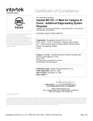 WH certificate from Guangdong Yohome Door Co., Ltd.