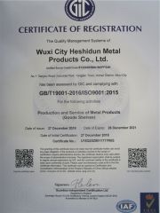 ISO9001 certificate from Jiangsu Bengu Metal Co., Ltd.
