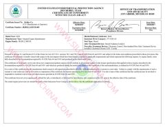 TRACTOR EPA CERTFICATION certificate of Luoyang Silon Industrial Co., Ltd. – certificate photo, supplier certificates section
