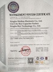 IOS14001 certificate from NINGBO RIYI TECHNOLOGY CO., LTD.