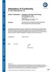 Certificates certificate from Wuxi Taoistic New Energy Co., Ltd.