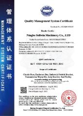 ISO9001 certificate from Sollwin Enterprise Co., Ltd.