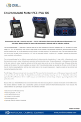 Solar Module Analyser  PCE-PVA 100 Accuracy 99% Fuse F250 V, 12 A Degree_of_pollution 2 Battery_voltage 11.1 V Display 4.8" Lc - Image 5
