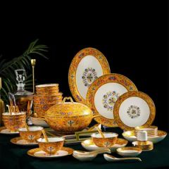 New Floral Tableware Set Ceramic Dinnerware Kitchenware MOQ 3000PCS Model NO. 4515 Trademark WJCH Custom Logo Yes Color Multicolor - Image 1
