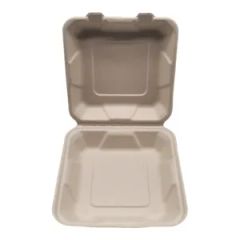 Sugarcane Bagasse Pulp Lunch Box Eco-Friendly Disposable Food Containers, Biodegradable Takeout Packaging - Image 4