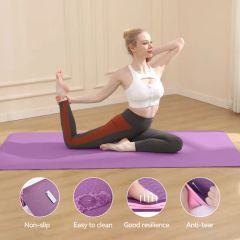 Factory Direct Wholesale Eco-Friendly Double Layer TPE Yoga Mat Non-Slip 6mm/8mm Fitness Exercise Mat with Custom Logo Print - Image 5