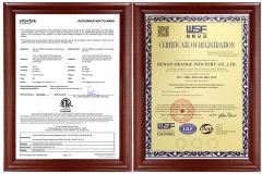 ETL&WSF certificate from Henan Orange Industry Co., Ltd.