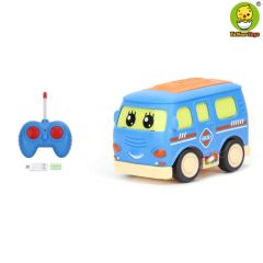 Children Toy Vehicles Remote Control Cartoon Bus Car with Light - Image 1