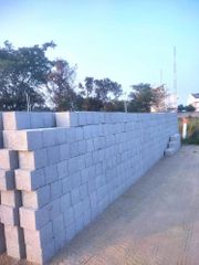 Concrete Light Weight Blocks, 12 in x 4 in x 2 Color Grey Shape Cubical Design Hollow Size 12 in x 4 in x 2 Weight Varies By - S.T.S. Traders
