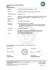 REACH certificate from Huafon Microfibre (Shanghai) Co., Ltd.