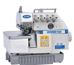 Zhejiang Zoyer 4-Thread Garment Overlock Sewing Machine Color CE Power 550W Condition New Drive Foot Step Trademark - Image 1