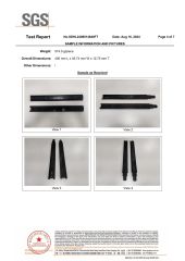 45mm Drawer Slide Quality Inspection Certificate - Inspection Product Data and Pictures Page 1 certificate from Jieyang Yaoshun Hardware Co., Ltd.