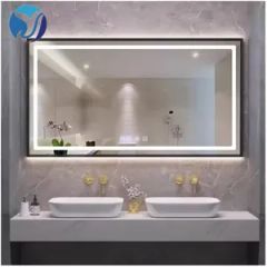 Modern LED Round Touch Screen Defogger Designed Framed Smart Mirror Bathroom Mirror with Light - Shuyang Yingjie Kitchen & Bath Co., Ltd.