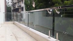 50mm Silver SS304 & Glass Balcony Railings Color Silver Diameter 50mm Position Balcony Mounting Type Floor Usage/Application - Sahajanand  Engineering Company