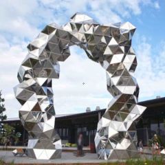 Contemporary Steel Shed Sculpture Outdoor Garden Statue Custom Metal Crafts - Image 4