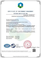 certificate of enviroment certificate from Shenzhen In-Tek Electronic Co., Ltd.