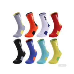 Cheap Wholesale Custom Terry Basketball Custom Logo Sport Socks - Image 3