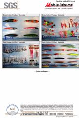 SGS certificate from Weihai Jinjiang Fishing Tackle Co., Ltd.