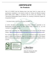 certificates certificate of Ningbo Greenhome International Trade Co., Ltd. – certificate photo, supplier certificates section