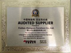 SGS certificate from FOSHAN TRINITY(ZHONGSEN) FURNITURE CO.LTD