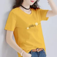 Women Print Clothes Lovely Female Tops Tee Fashion Flower Cartoon O-Neck Ladies Graphic T-Shirt - NANCHANG LANGMAI CLOTHING CO., LTD.