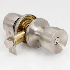 ANSI UL Standard Duty Cerraduara De Embutir Para Puerta Stainless Steel Cylindrical Tubular Handle Knob Door Lock (6101-ET) - Wuxi GMB International Corporation
