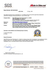 SGS REPORT certificate of Sails RFID Smart Card Technology Co., Limited – certificate photo, supplier certificates section