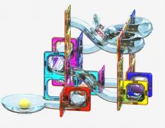 Ball Track Game DIY Educational Building Magnetic Block Toys Color Color Material ABS Origin China Age 3 & above Plastic Type - Image 2