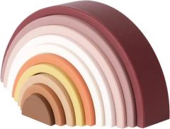 Wooden Small Rainbow Building Block Educational Early Learning Toys - Image 2