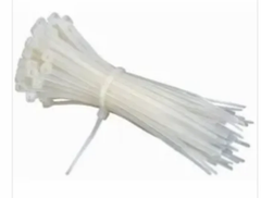 White Nylon Cable Tie Color White Length 200 mm Material Nylon Function Tightens When Pulled Mechanical Feature Ratchet - Image 1