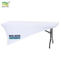 Advertising Custom Printing Polyester Fitted Elastic Table Covers - Image 3