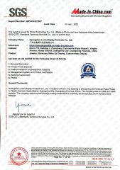 SGS certificate from Guangzhou Lome Display Products Co. , Ltd