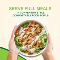 Customize Packaging Pfas Free Biodegradable Pulp Bagasse Salad Bowl - Image 3