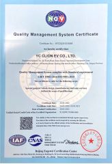 ISO9001 certificate of YC CLION EV CO., LTD. – certificate photo, supplier certificates section