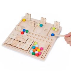 Wooden Peg Beads Boards Educational Toys Math Learning Building Blocks - Image 2